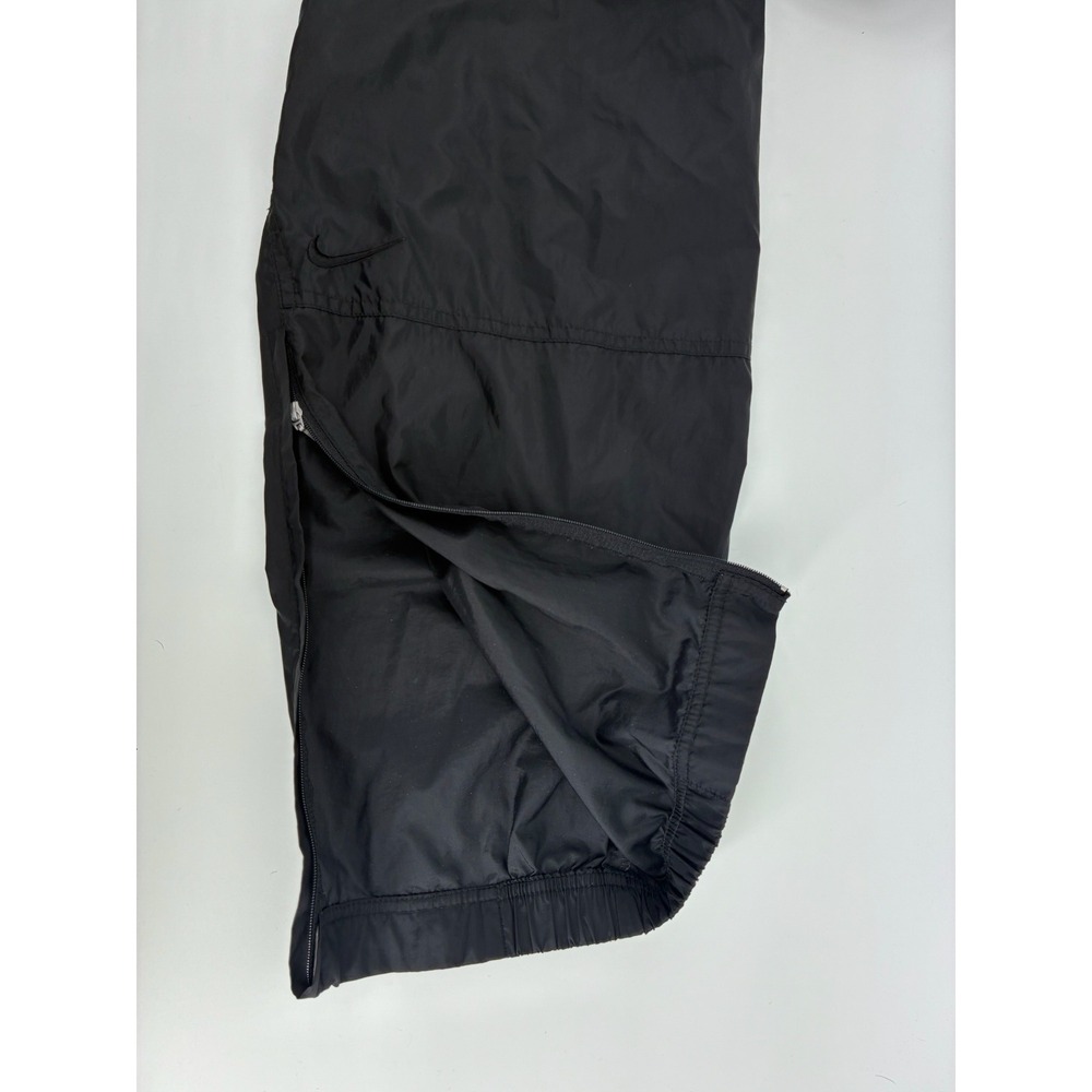 VNT 90's Nike Windbreaker Track Pants Black‎ XL Nylon Joggers Zipper Ankle - Picture 4 of 7